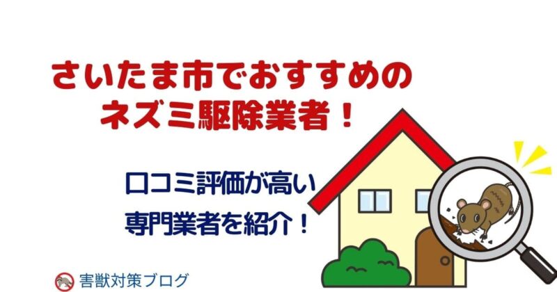 さいたま市でおすすめのネズミ駆除業者！